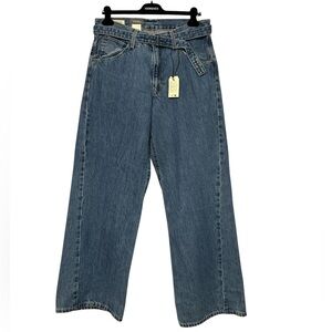 🆕 LEVI'S Wide Leg Twisted Baggy Belted Jeans